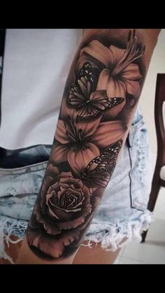 butterfly tattoo sleeve mens