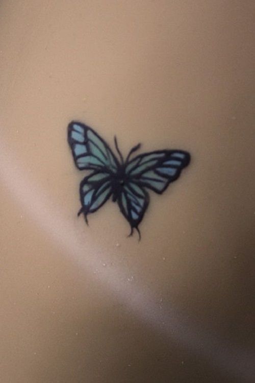 small blue butterfly tattoo designs