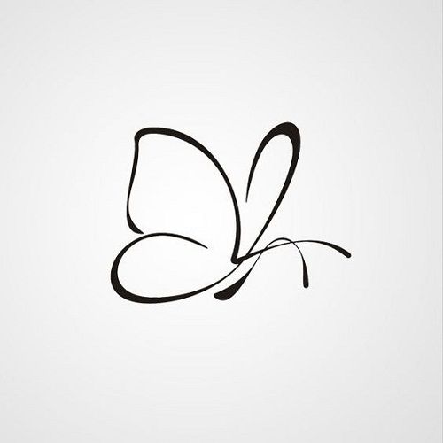 butterfly tattoo outline