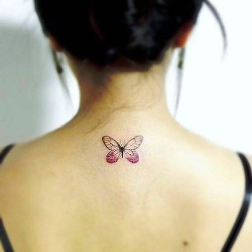 butterfly tattoo designs on back of neck
