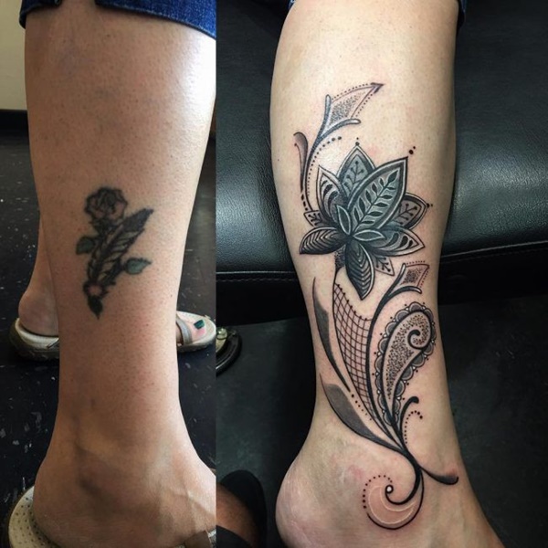 cover up tattoo ideas on ankle