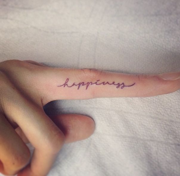 inside finger tattoos words