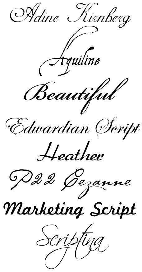 tattoo script font ideas