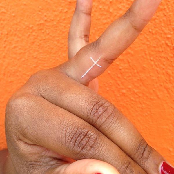 white ink finger tattoos healed