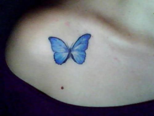 small blue butterfly tattoo designs