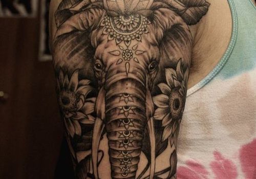 elephant tattoo designs upper arm