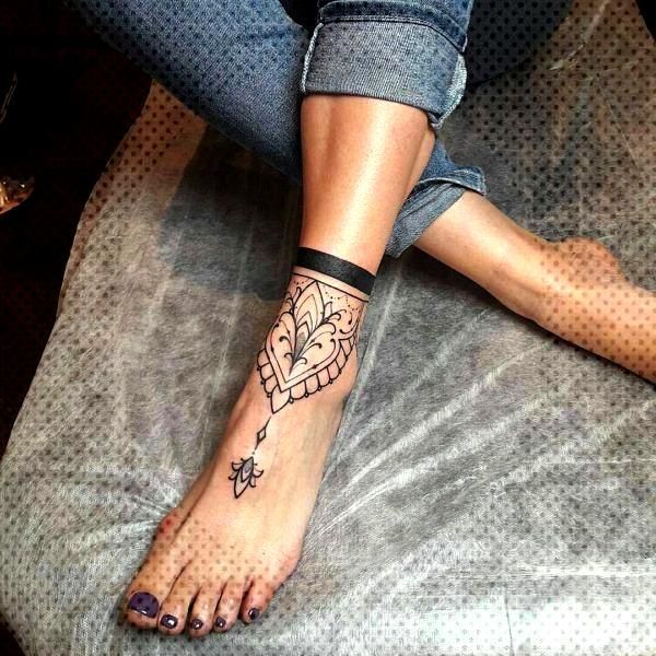 elephant tattoo on foot