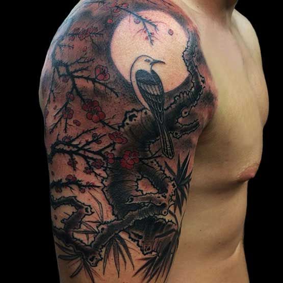 Tattoo Designs : 23 trending full moon tattoo ideas - ClubTattoo ...