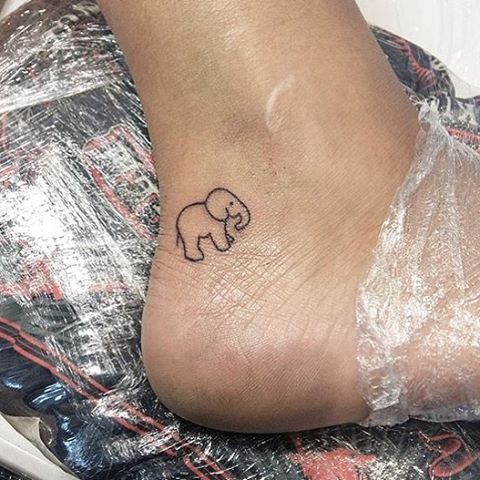 elephant tattoo designs ankle