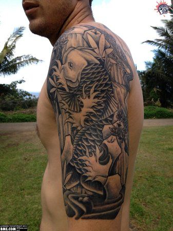 koi fish half sleeve tattoo ideas