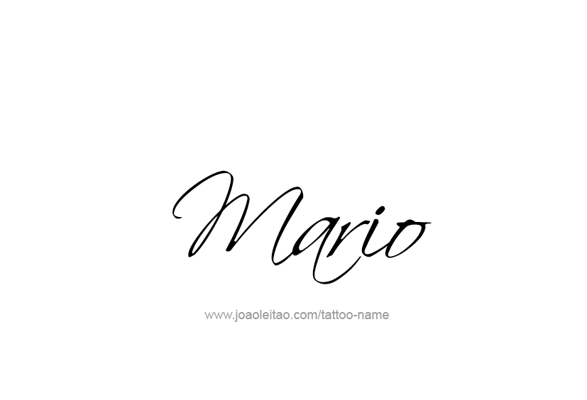 mario name tattoo ideas