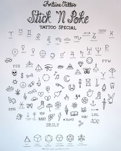 stick n poke tattoo ideas