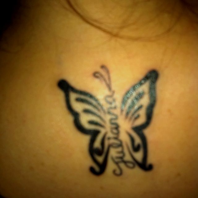 butterfly tattoos for ladies with names