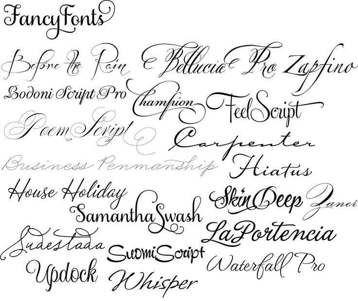 tattoo script font ideas