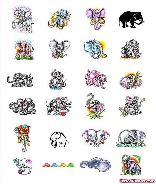 elephant tattoo designs small