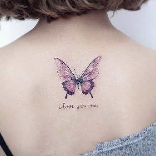 butterfly tattoos for ladies purple