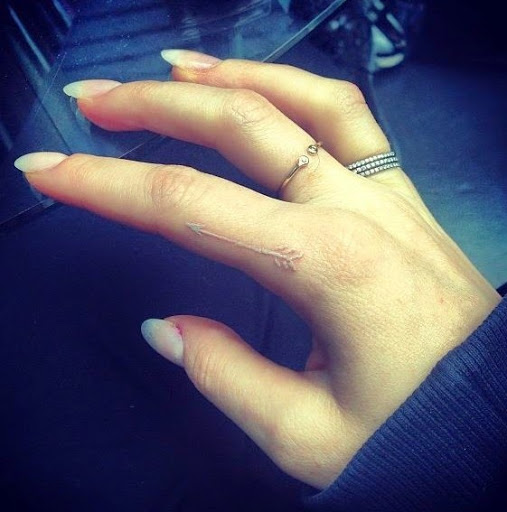 white ink finger tattoos healed