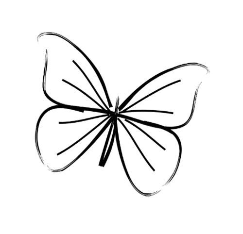 butterfly tattoo outline
