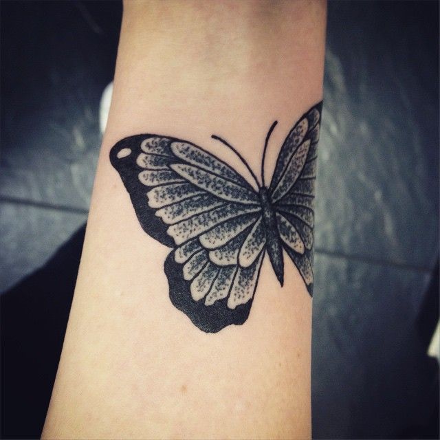 butterfly tattoos black and white