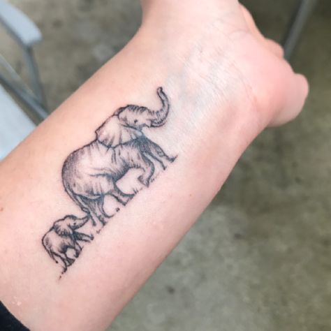 Tattoo Collection : 22 Beautiful elephant tattoo small mom and baby
