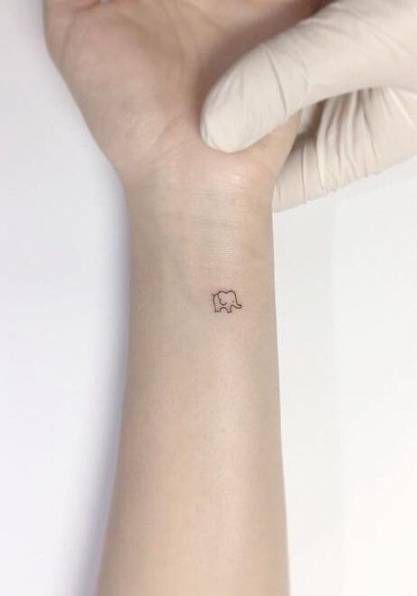 elephant tattoo small simple